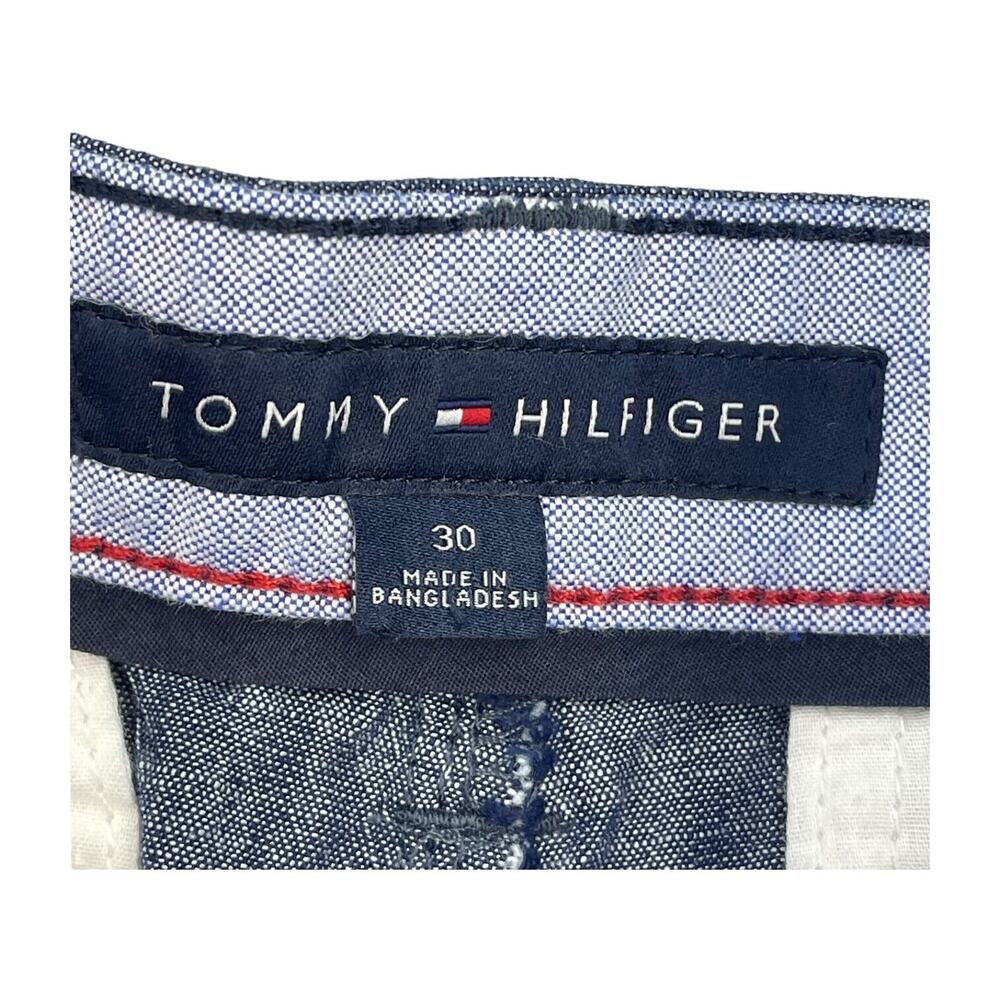 Tommy Hilfiger Chino Shorts Men's 30 Gray 100% Cotton Zip Fly Mid-Rise Outdoor - Picture 2 of 7